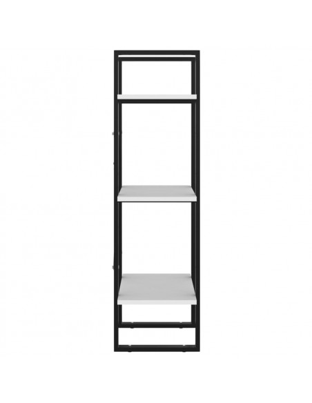 Libreria a 3 Ripiani Bianca 40x30x105 cm in Legno Multistrato