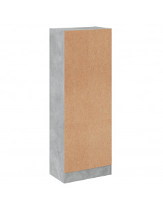 Libreria a 3 Ripiani Cemento 40x24x108 cm in Legno Multistrato