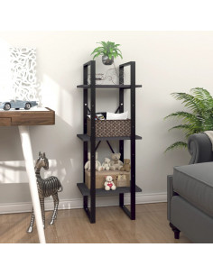 Libreria a 3 Ripiani Grigia 40x30x105 cm in Legno Multistrato