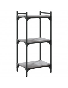 Libreria a 3 Ripiani Grigio Sonoma 40x30x86cm Legno Multistrato