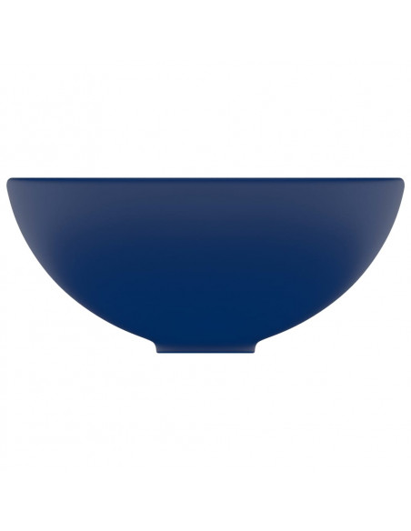 Lavandino Lusso Rotondo Blu Scuro Opaco 32,5x14 cm in Ceramica