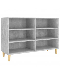 Credenza Grigio Cemento 103,5x35x70 cm in Legno Multistrato 2