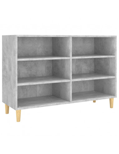 Credenza Grigio Cemento 103,5x35x70 cm in Legno Multistrato