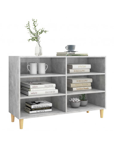 Credenza Grigio Cemento 103,5x35x70 cm in Legno Multistrato