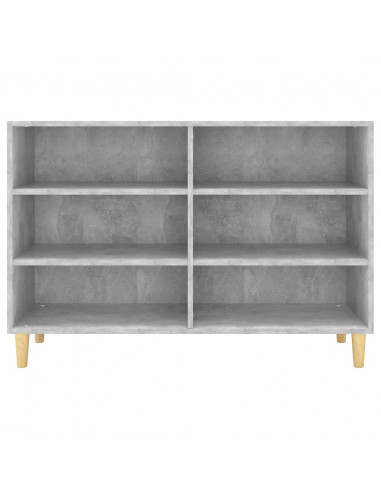Credenza Grigio Cemento 103,5x35x70 cm in Legno Multistrato