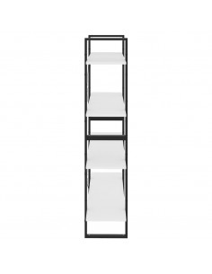 Libreria a 4 Ripiani Bianca 100x30x140 cm in Legno Multistrato