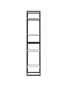 Libreria a 4 Ripiani Bianca 40x30x140 cm in Legno Multistrato
