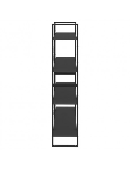Libreria a 4 Ripiani Grigia 100x30x140 cm in Legno Multistrato
