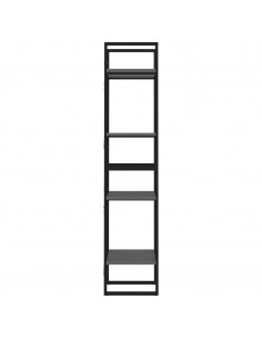 Libreria a 4 Ripiani Grigia 40x30x140 cm in Legno Multistrato