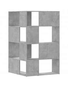 Libreria a 4 Ripiani Grigio Cemento 85x85x140 cm in Truciolare