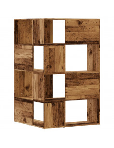 Libreria a 4 Ripiani Legno Vecchio 85x85x140 cm in Truciolare