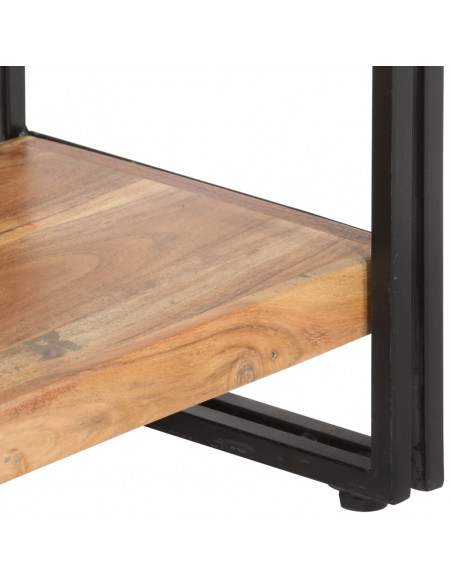 Libreria a 5 Ripiani 90x30x180 cm in Legno Massello di Acacia