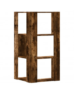 Libreria Angolare 3Ripiani Rovere Fumo 50x50x102 cm Multistrato