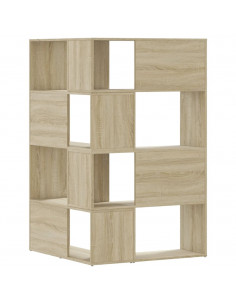 Libreria Angolare 4Ripiani Rovere Sonoma 85x85x140cm Truciolato
