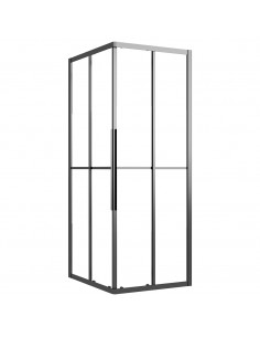 Cabina Doccia ESG Semi Smerigliato 90x70x180 cm Nera 2