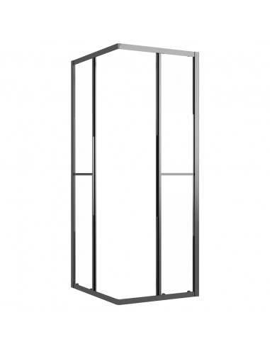 Cabina Doccia ESG Semi Smerigliato 90x70x180 cm Nera