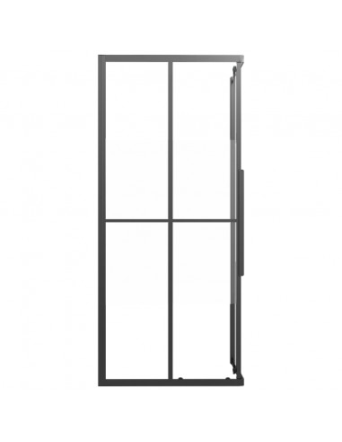 Cabina Doccia ESG Semi Smerigliato 90x70x180 cm Nera
