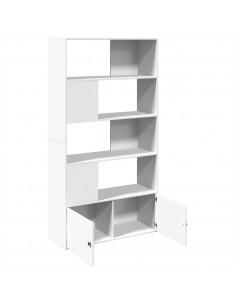 Libreria Bianca 100x36x189 cm in Legno Multistrato