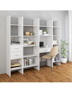 Libreria Bianca 40x35x180 cm in Legno Multistrato
