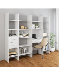 Libreria Bianca 40x35x180 cm in Legno Multistrato