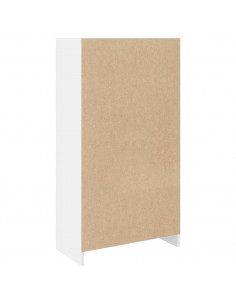 Libreria Bianca 57x28,5x107,5 cm in Legno Multistrato