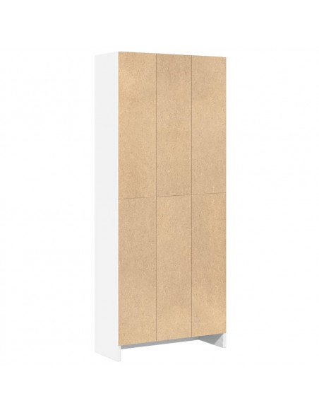 Libreria Bianca 60x24x143 cm in Legno Multistrato