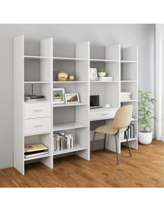 Libreria Bianca 60x35x180 cm in Legno Multistrato