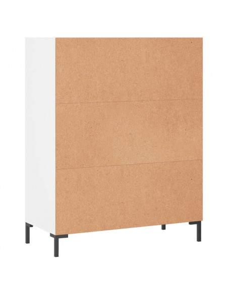 Libreria Bianca 69,5x32,5x90 cm in Legno Multistrato