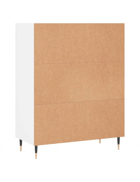 Libreria Bianca 69,5x32,5x90 cm in Legno Multistrato