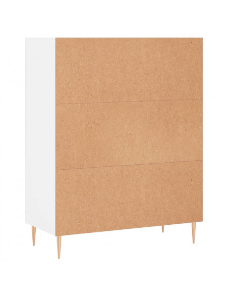 Libreria Bianca 69,5x32,5x90 cm in Legno Multistrato