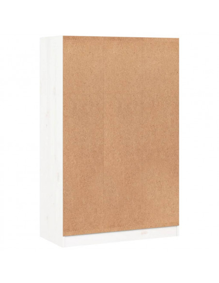 Libreria Bianca 70x33x110 cm in Legno Massello di Pino