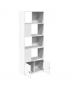 Libreria Bianca 70x36x189 cm in Legno Multistrato