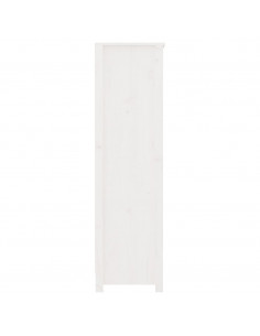 Libreria Bianca 80x35x126 cm in Legno Massello di Pino