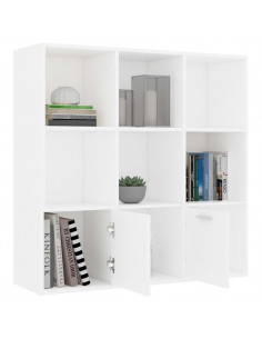 Libreria Bianca 98x30x98 cm in Legno Multistrato