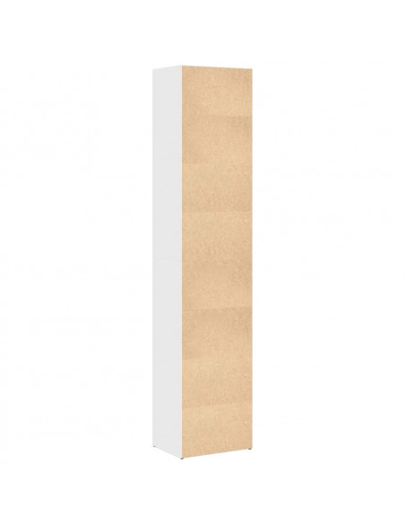 Libreria Bianco Lucido 40x30x189 cm in Legno Multistrato