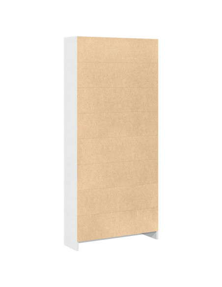 Libreria Bianco Lucido 80x24x176 cm in Legno Multistrato