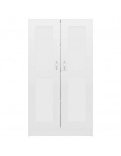 Libreria Bianco Lucido 82,5x30,5x150 cm in Legno Multistrato