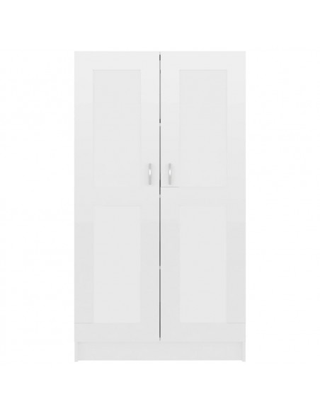 Libreria Bianco Lucido 82,5x30,5x150 cm in Legno Multistrato