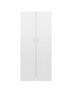 Libreria Bianco Lucido 82,5x30,5x185,5 cm in Legno Multistrato