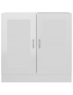 Libreria Bianco Lucido 82,5x30,5x80 cm in Legno Multistrato