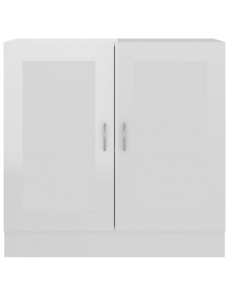 Libreria Bianco Lucido 82,5x30,5x80 cm in Legno Multistrato