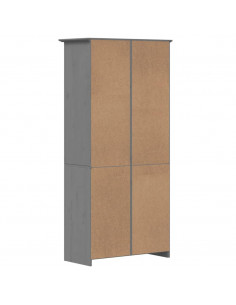 Libreria BODO 80x40x172 cm in Legno Massello di Pino Grigio