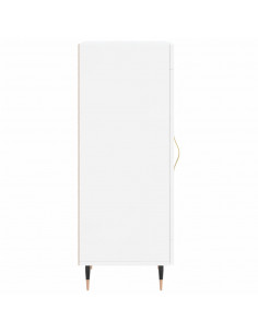 Credenza Bianco Lucido 34,5x34x90 cm in Legno Multistrato 2