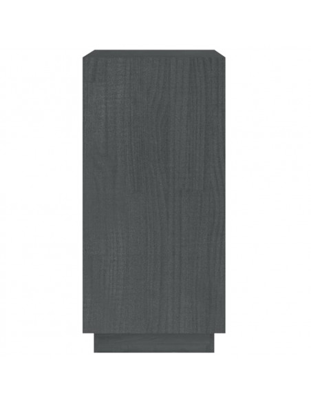 Libreria Grigia 40x35x71 cm in Legno Massello di Pino