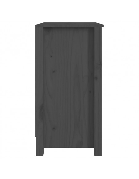 Libreria Grigia 50x35x68 cm in Legno Massello di Pino