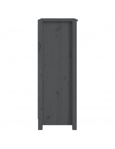 Libreria Grigia 50x35x97 cm in Legno Massello di Pino