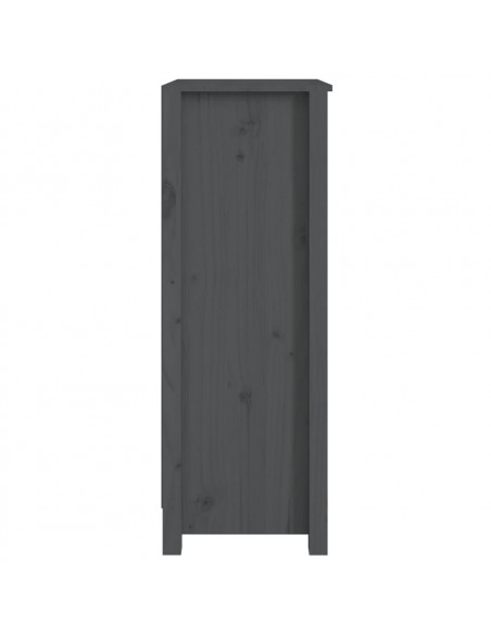 Libreria Grigia 50x35x97 cm in Legno Massello di Pino