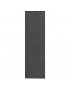 Libreria Grigia 70x33x110 cm in Legno Massello di Pino