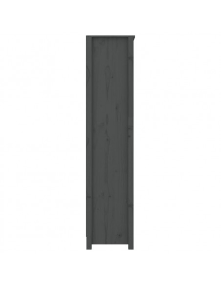 Libreria Grigia 80x35x154 cm in Legno Massello di Pino