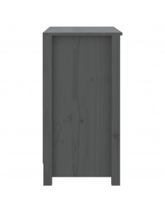 Libreria Grigia 80x35x68 cm in Legno Massello di Pino